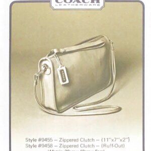 Vintage Coach Zippered Clutch Crossbody Bag - Style 9455 (1976 Catalog)